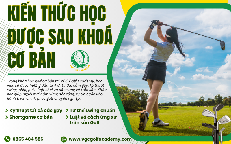 Khóa học golf cơ bản White And Green Modern Precision Golf Coaching Facebook Ad